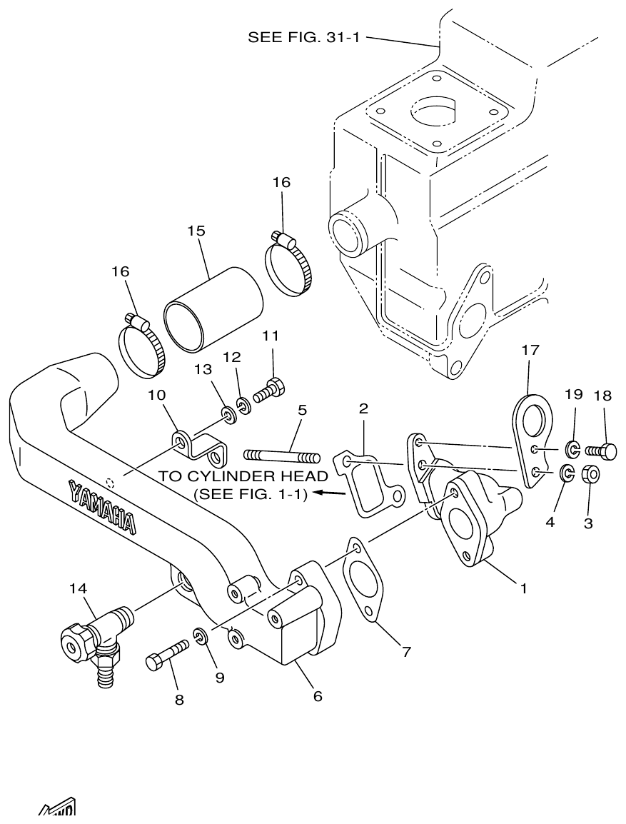 Yamaha ME422STIP2 (N601)STIP1(N611) WATER COOLING 1 parts diagram